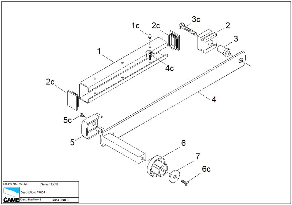 схема привода F4004 автоматики CAME