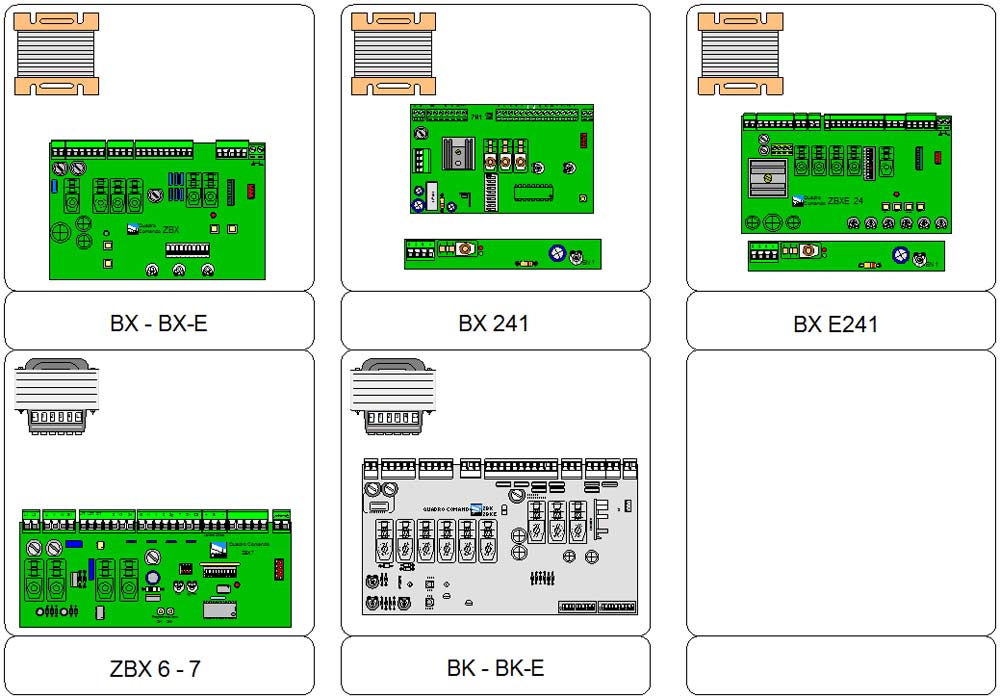 схема блока управления ZBX-6-7-BX-BX-E-BX241 автоматики CAME